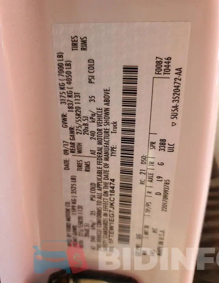 1FTEW1EG7JKC18474 Photo# 12