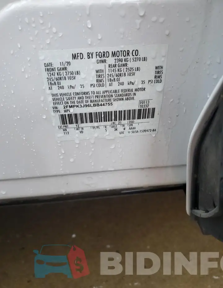 2FMPK3J96LBB44755 Photo# 13