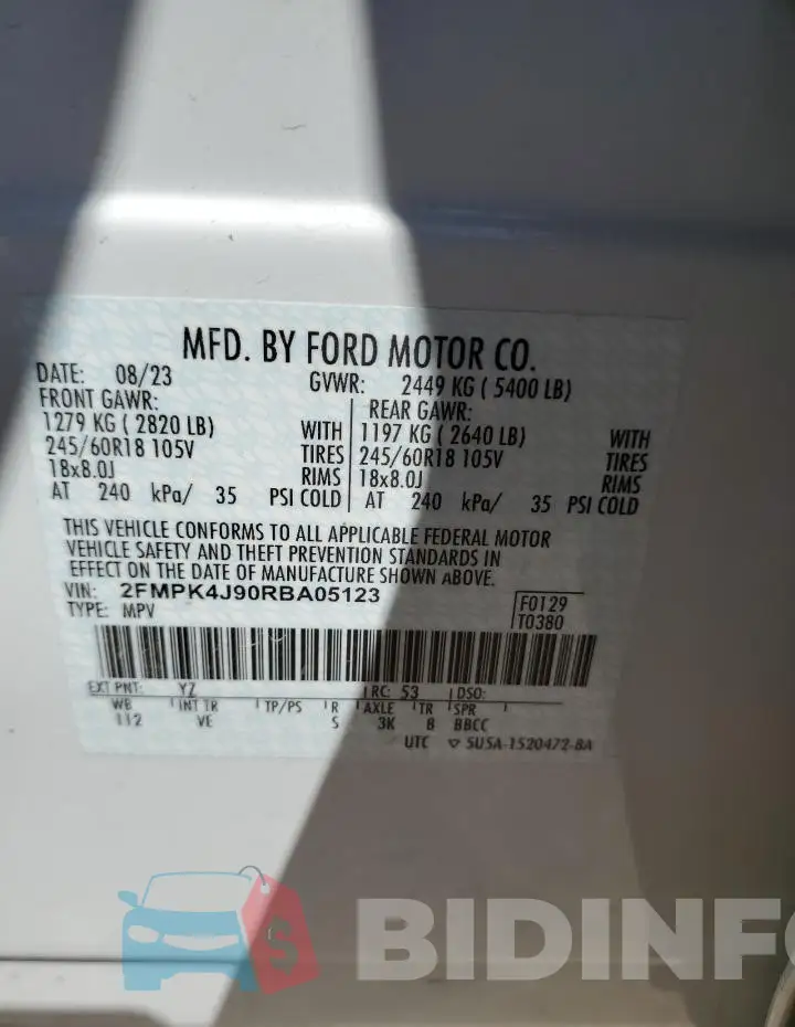 2FMPK4J90RBA05123 Photo# 14