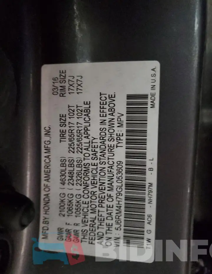 5J6RM4H79GL053609 Photo# 13