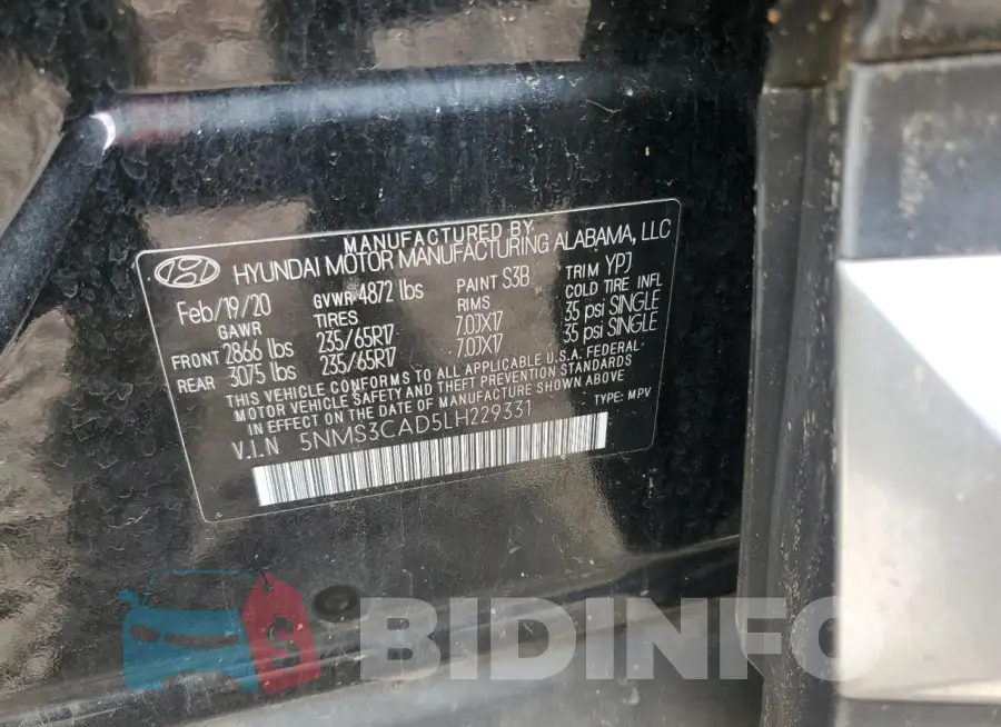 5NMS3CAD5LH229331 Photo# 13