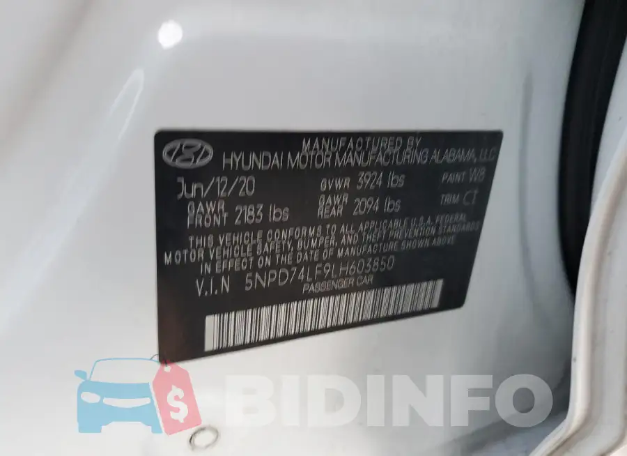 5NPD74LF9LH603850 Photo# 12