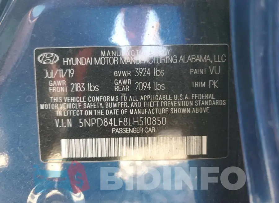 5NPD84LF8LH510850 Photo# 12
