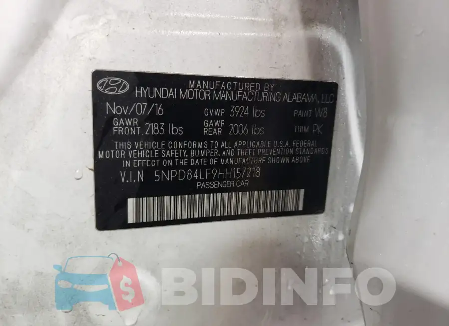 5NPD84LF9HH157218 Photo# 13