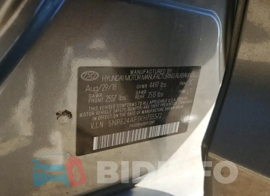 5NPE24AF3KH735572 Photo# 13