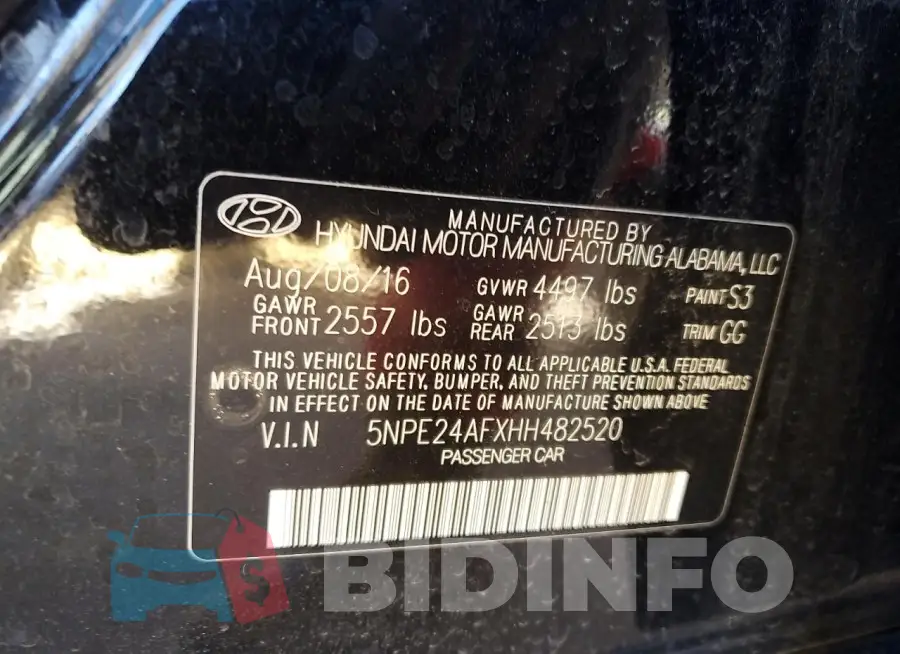 5NPE24AFXHH482520 Photo# 12
