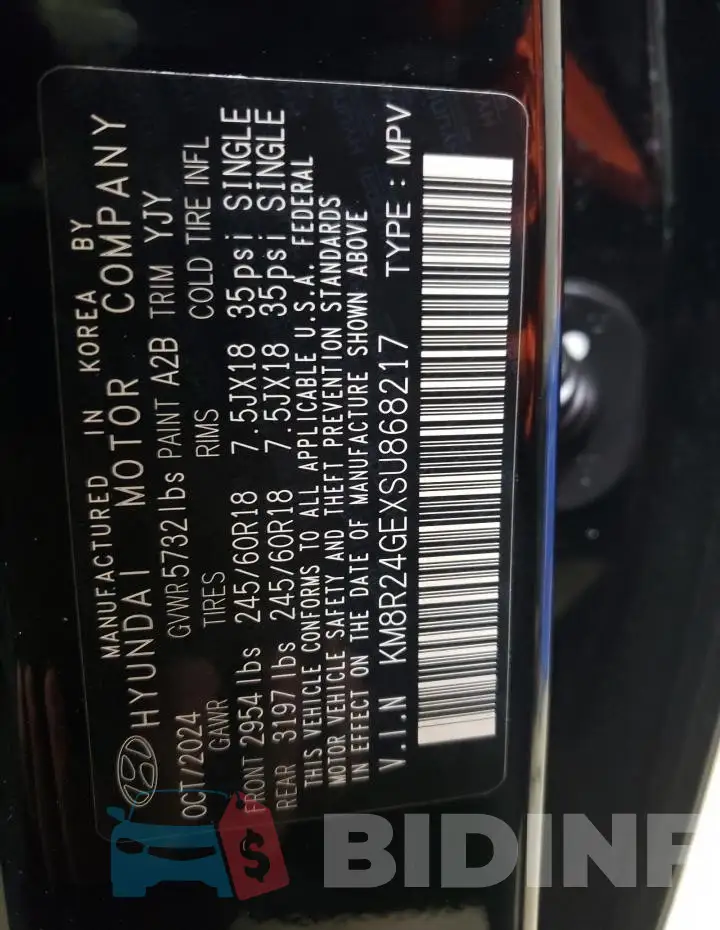 KM8R24GEXSU868217 Photo# 14