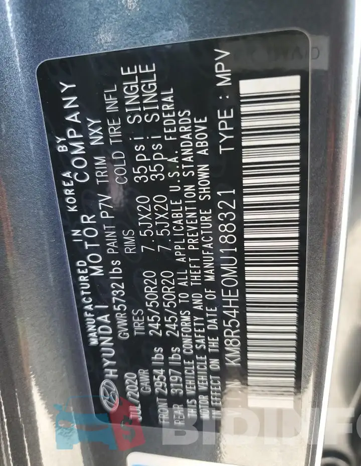 KM8R54HE0MU188321 Photo# 13