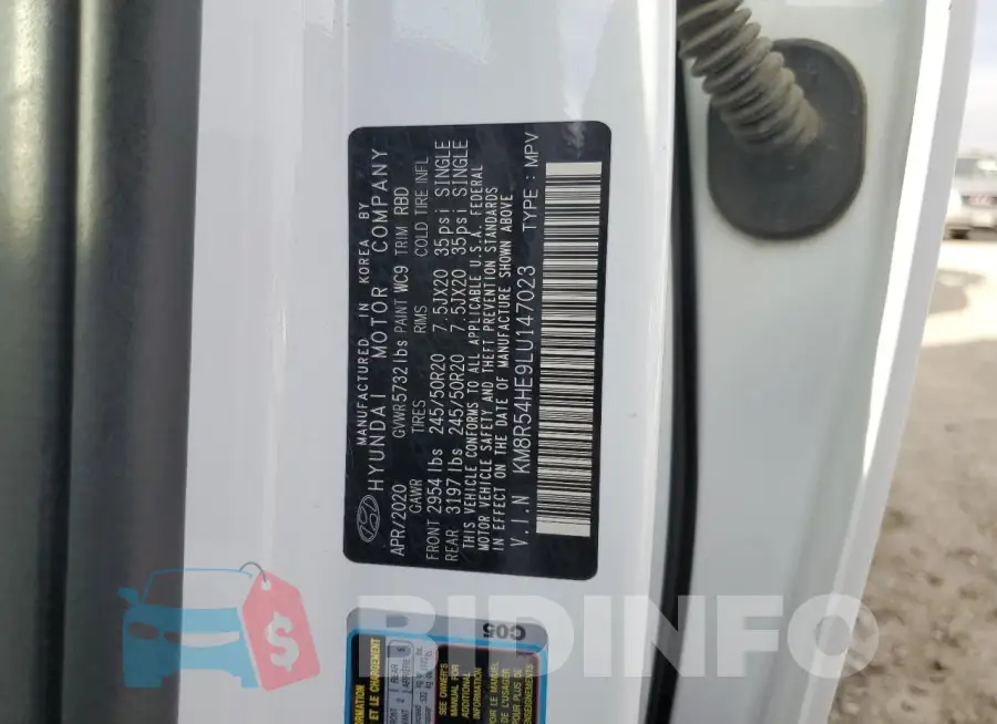 KM8R54HE9LU147023 Photo# 13