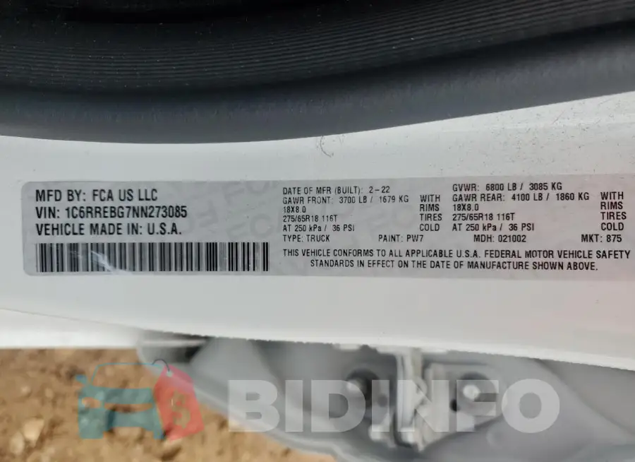 1C6RREBG7NN273085 Photo# 12