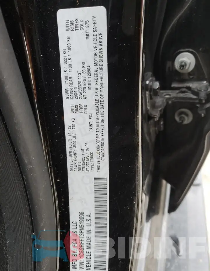 1C6SRFFT3PN519096 Photo# 12