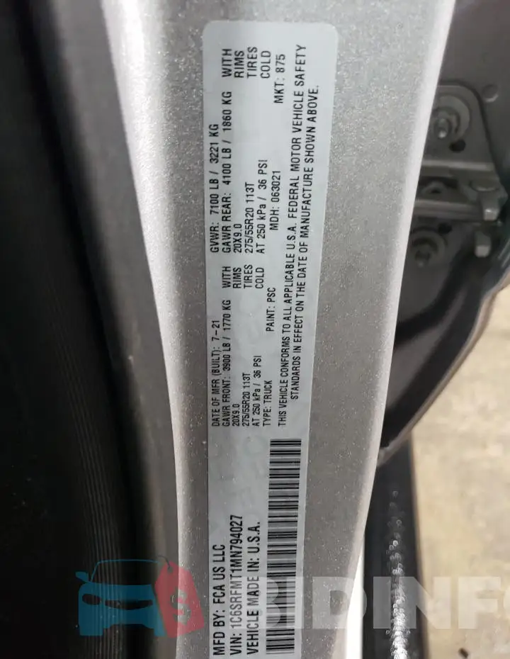 1C6SRFMT1MN794027 Photo# 13