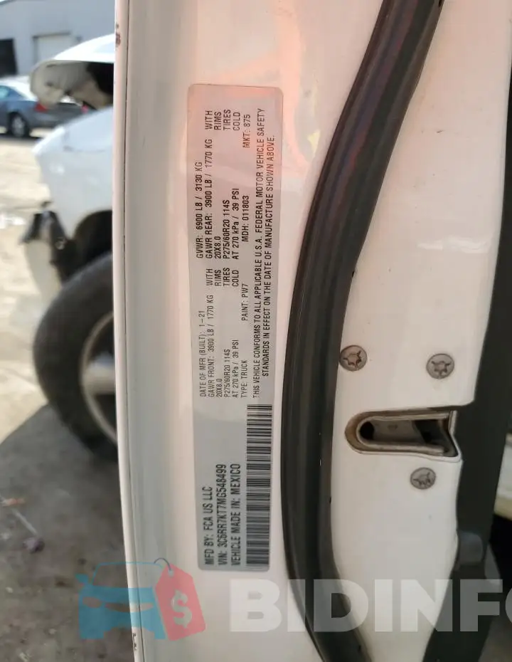 3C6RR7KT7MG548499 Photo# 12