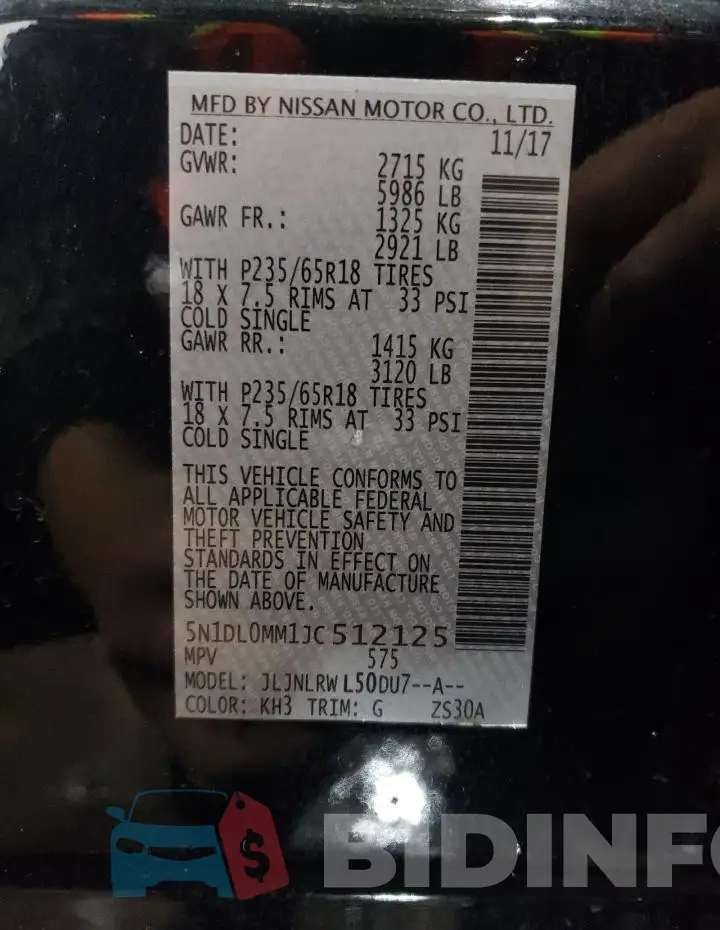 5N1DL0MM1JC512125 Photo# 13