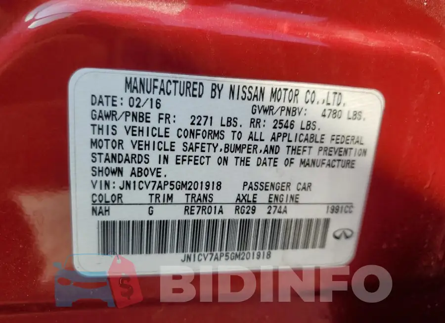 JN1CV7AP5GM201918 Photo# 12