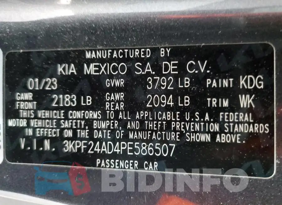 3KPF24AD4PE586507 Photo# 12