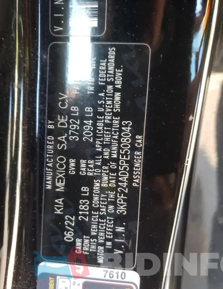 3KPF24AD5PE508043 Photo# 12