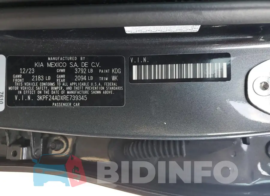 3KPF24ADXRE739345 Photo# 12