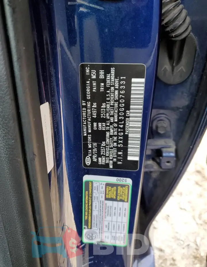 5XXGT4L30GG076331 Photo# 12