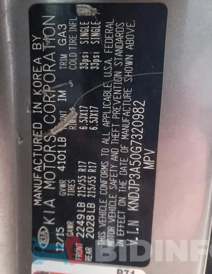 KNDJP3A50G7320982 Photo# 12
