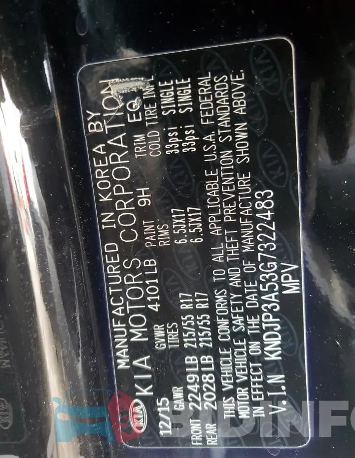 KNDJP3A53G7322483 Photo# 14