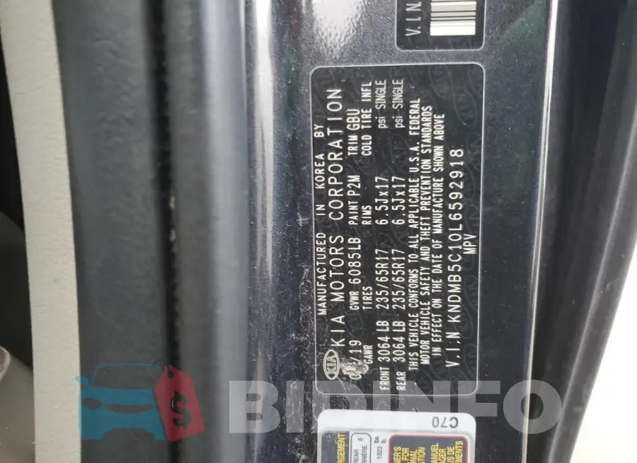 KNDMB5C10L6592918 Photo# 12