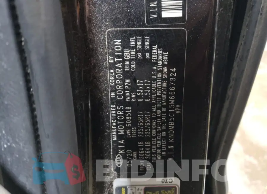KNDMB5C15M6667324 Photo# 13