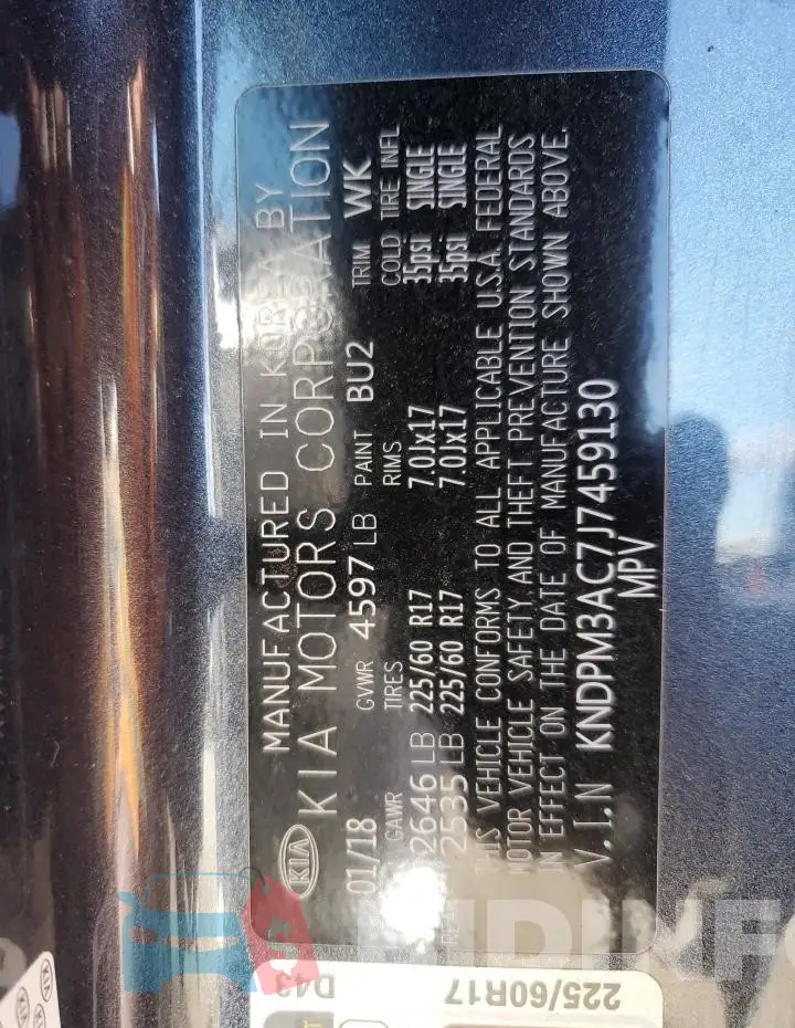 KNDPM3AC7J7459130 Photo# 14