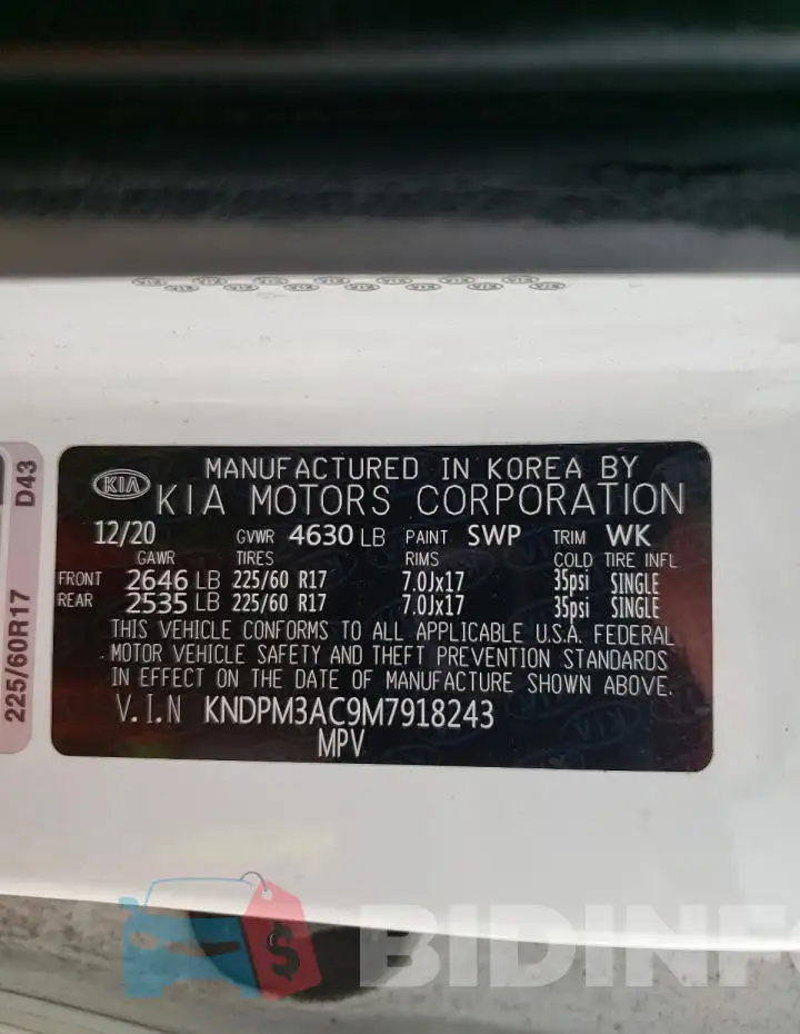 KNDPM3AC9M7918243 Photo# 14