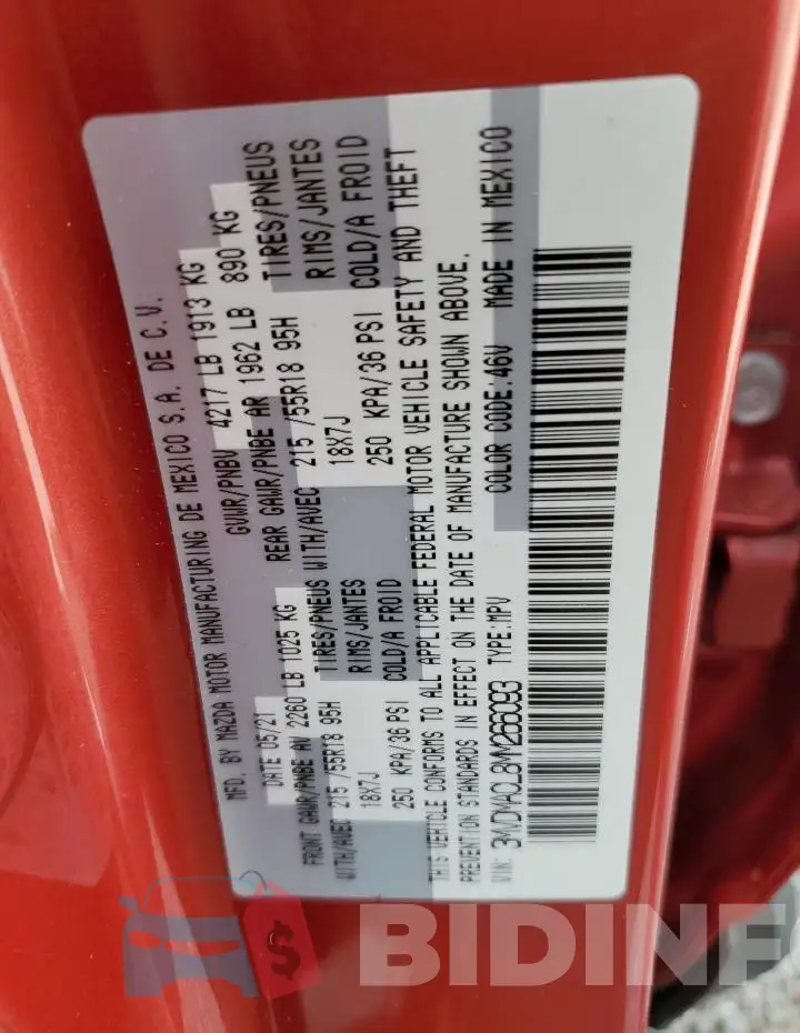 3MVDMACL8MM266093 Photo# 13