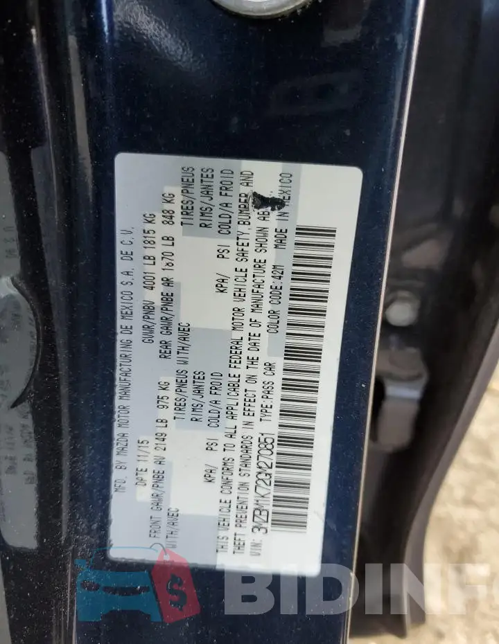 3MZBM1K72GM270851 Photo# 13
