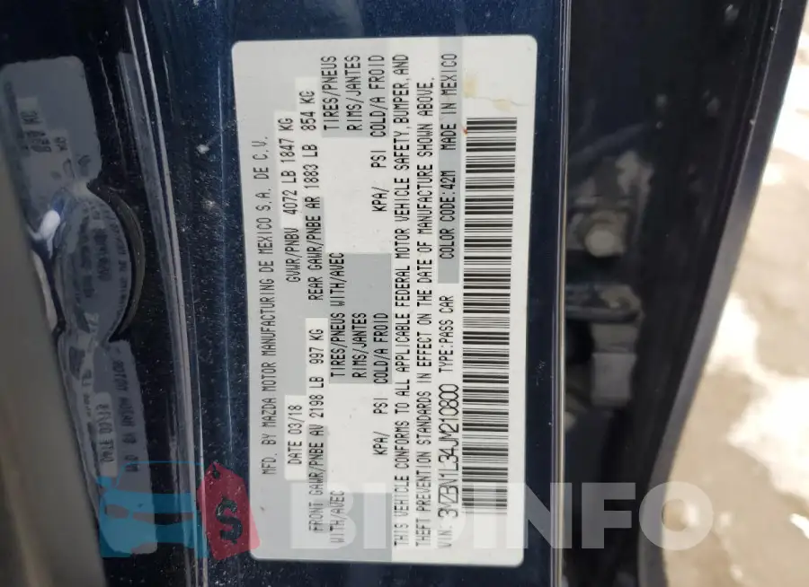 3MZBN1L34JM210800 Photo# 12