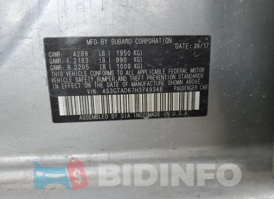 4S3GTAD67H3749348 Photo# 12
