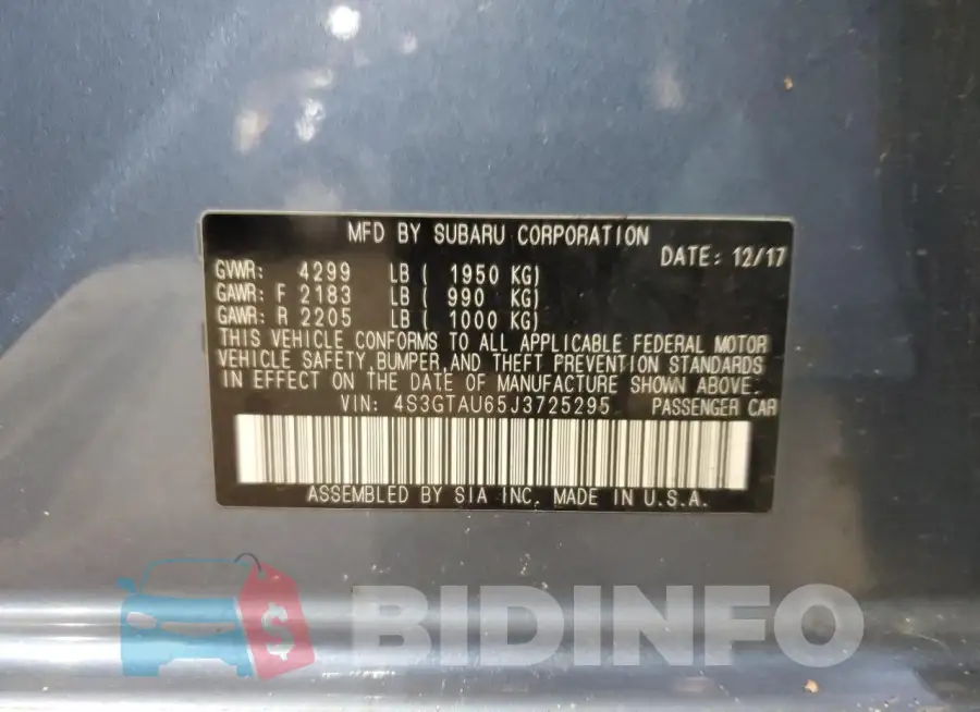4S3GTAU65J3725295 Photo# 13