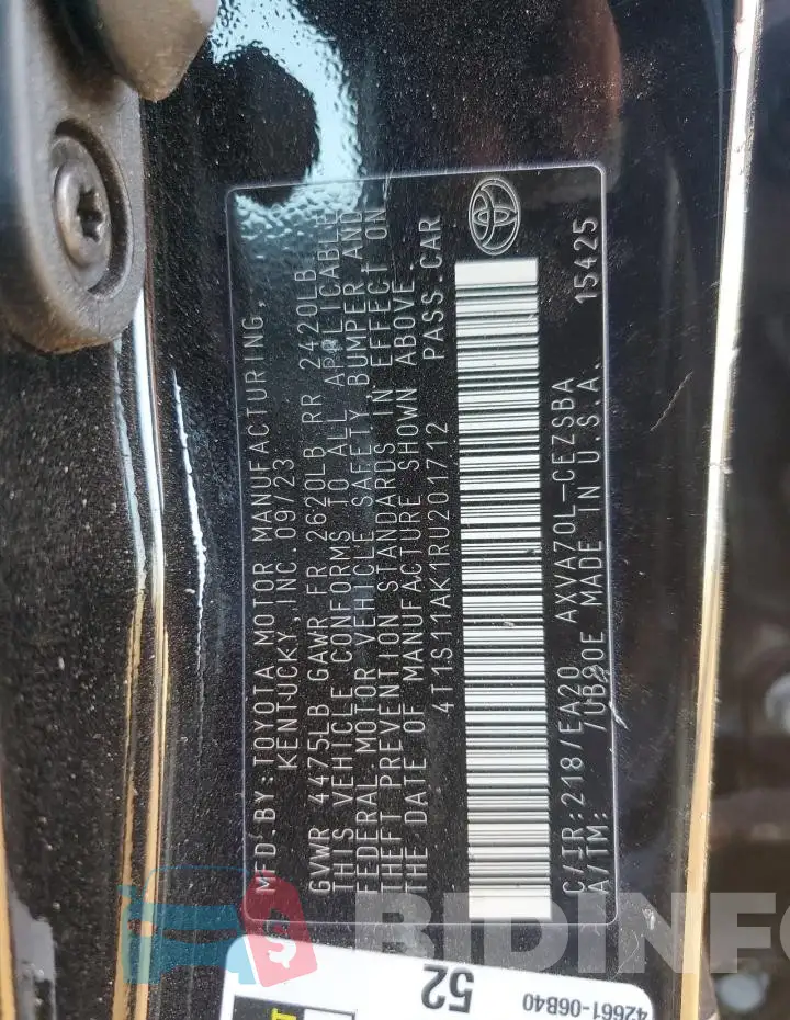 4T1S11AK1RU201712 Photo# 12