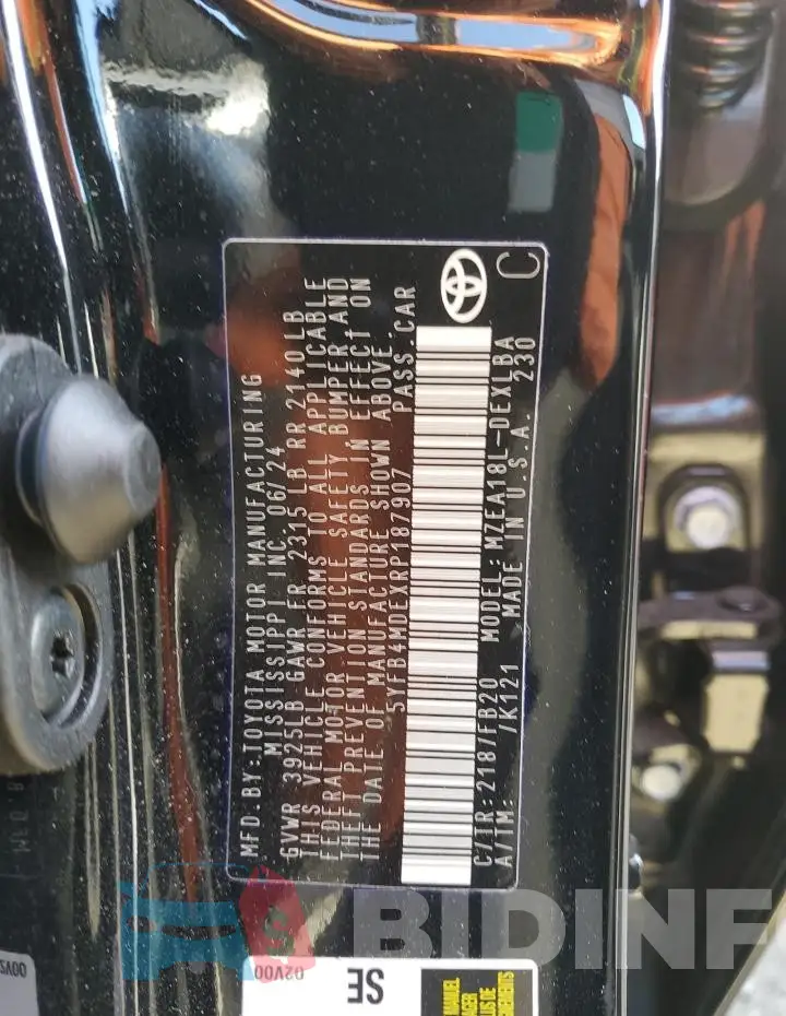 5YFB4MDEXRP187907 Photo# 12
