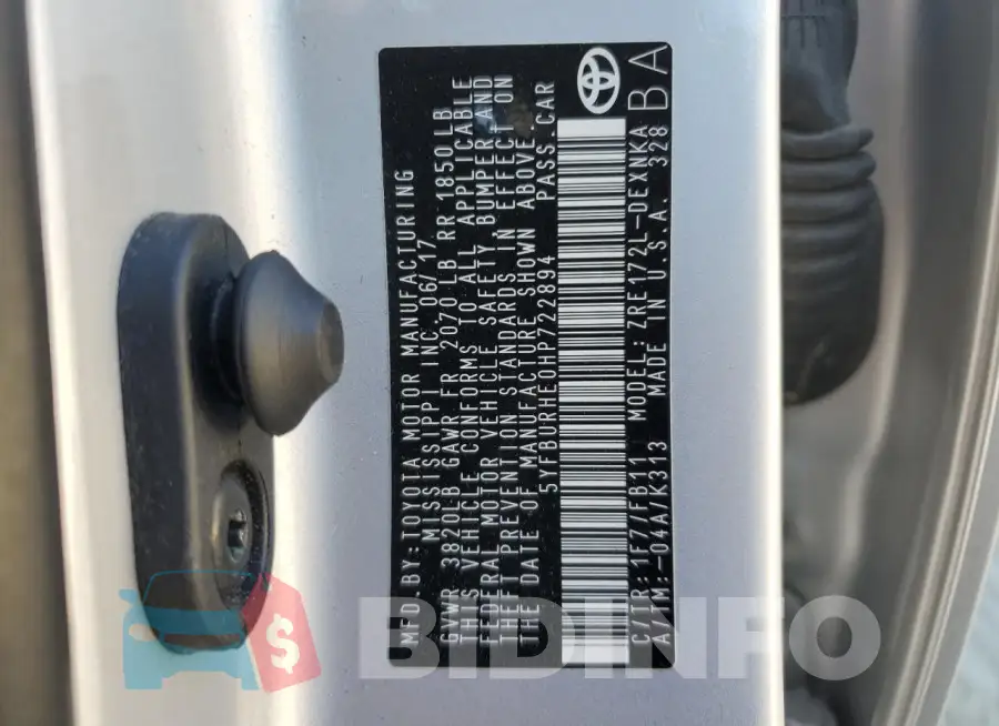 5YFBURHE0HP722894 Photo# 12