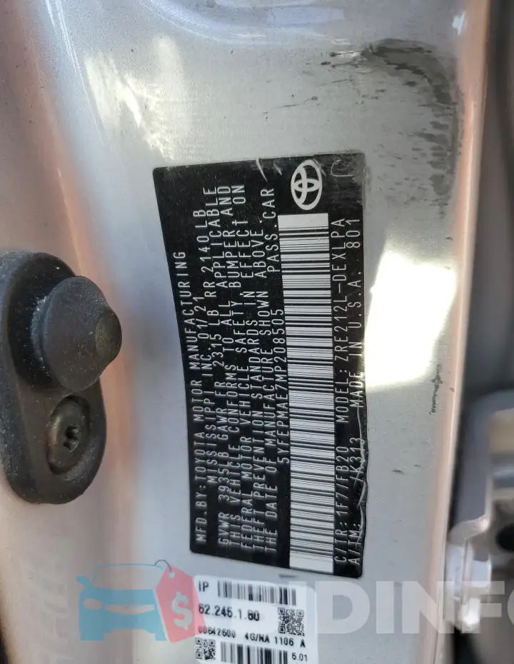 5YFEPMAE7MP208505 Photo# 12