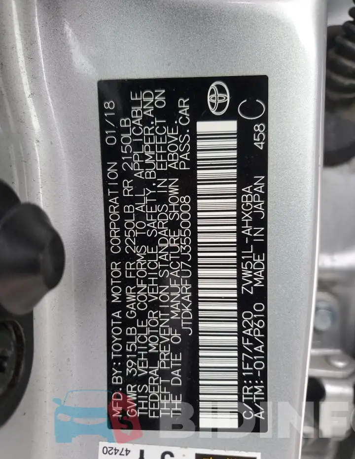 JTDKARFU7J3550008 Photo# 13