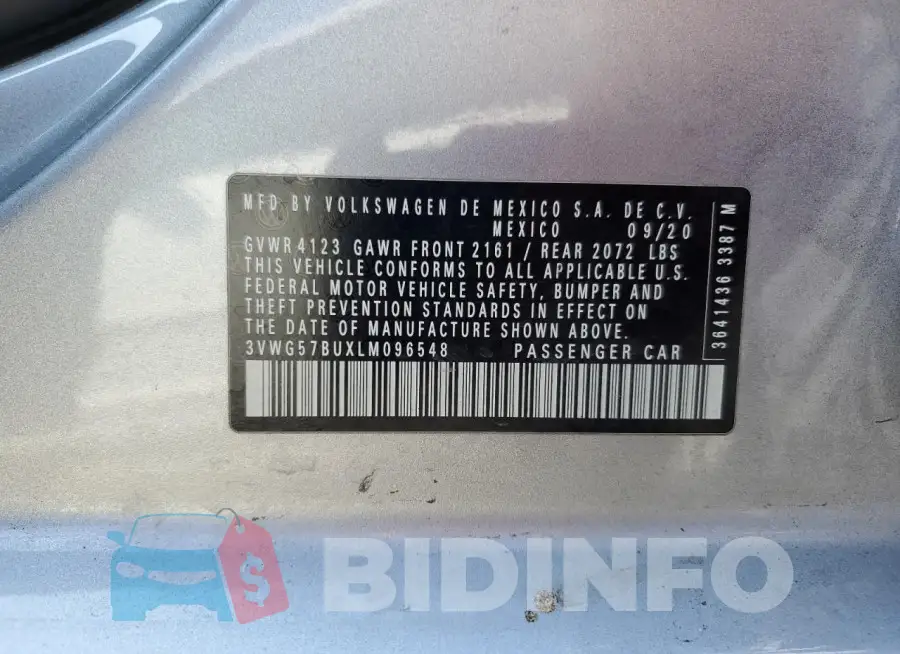 3VWG57BUXLM096548 Photo# 12