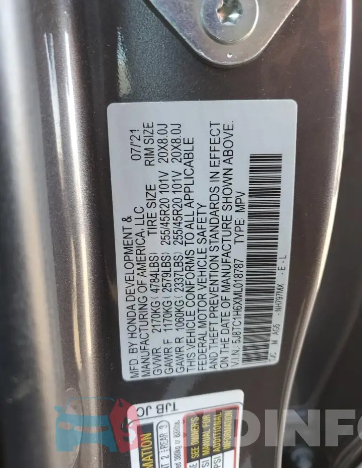 5J8TC1H6XML018787 Photo# 12