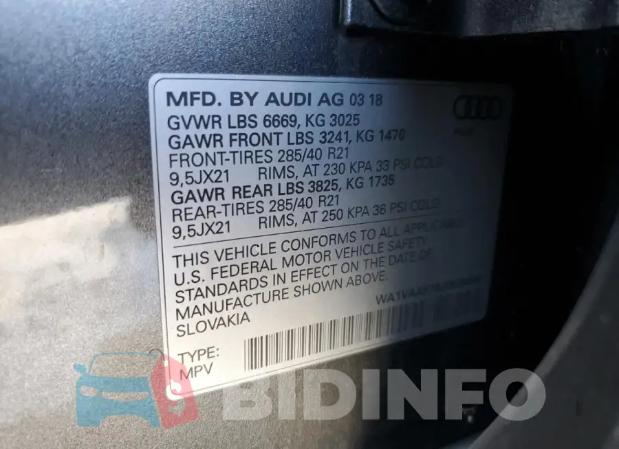 WA1VAAF70JD034540 Photo# 13