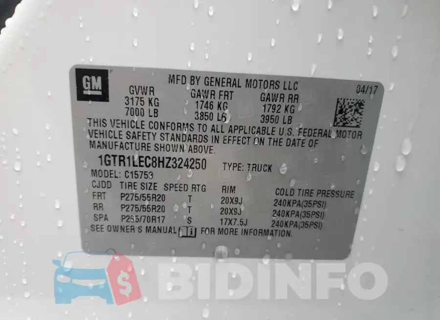 1GTR1LEC8HZ324250 Photo# 12