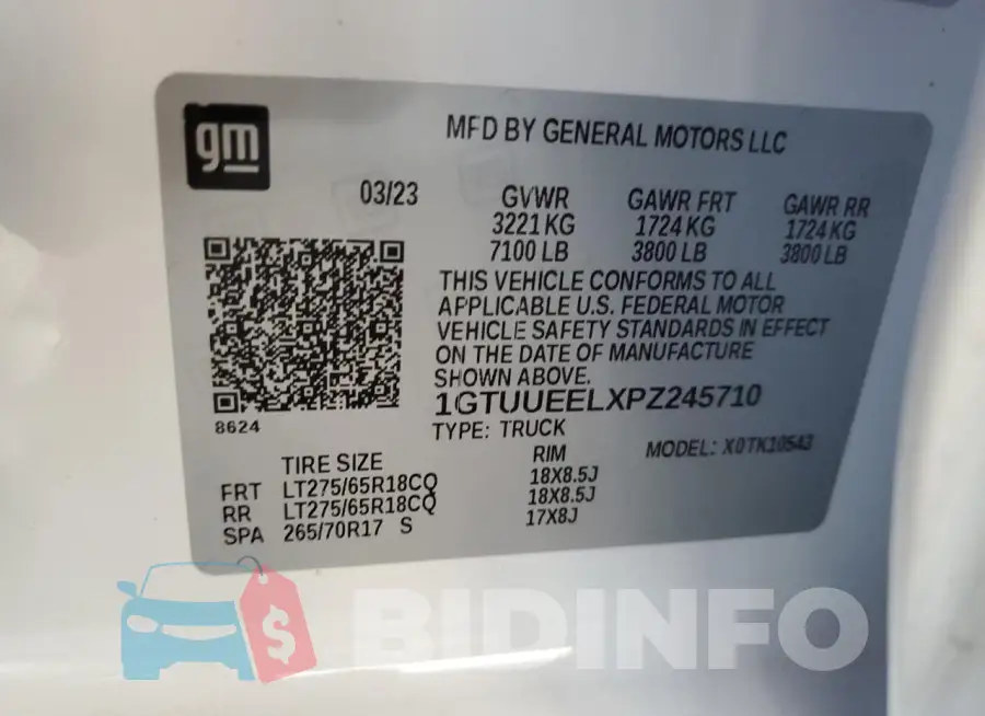 1GTUUEELXPZ245710 Photo# 13