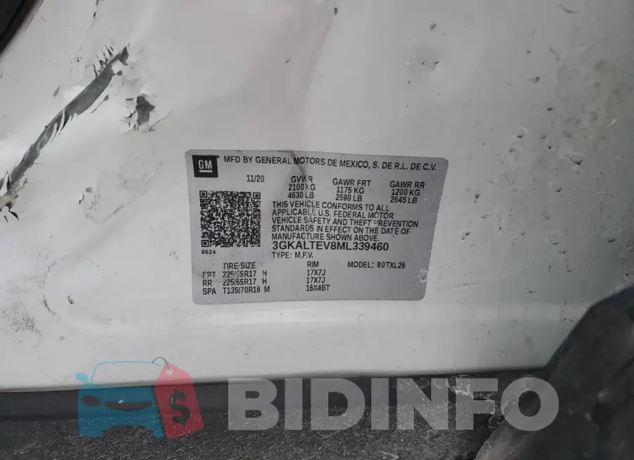 3GKALTEV8ML339460 Photo# 13