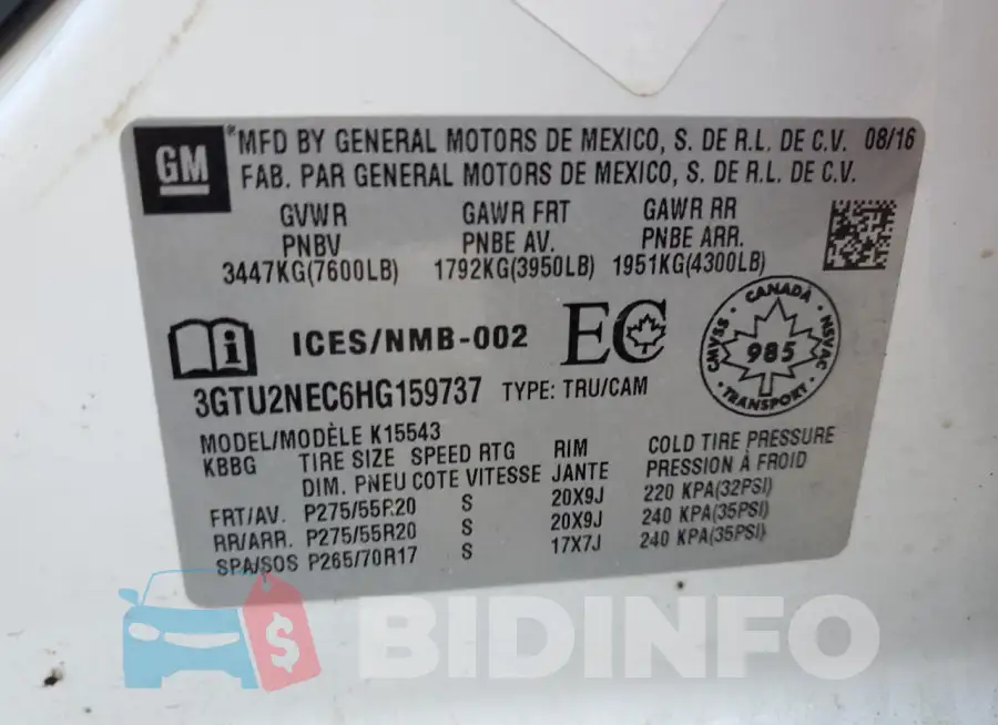 3GTU2NEC6HG159737 Photo# 12
