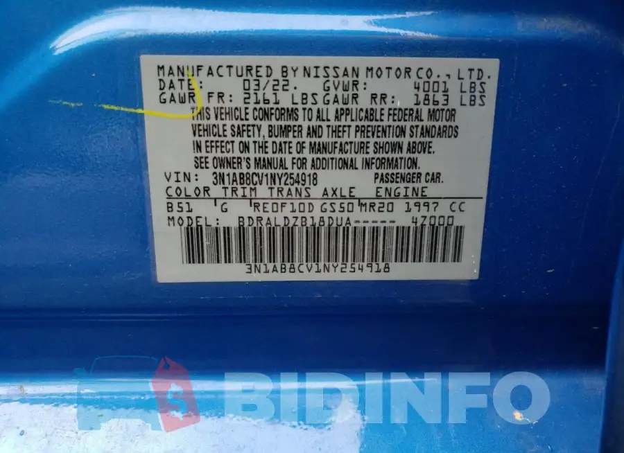 3N1AB8CV1NY254918 Photo# 13