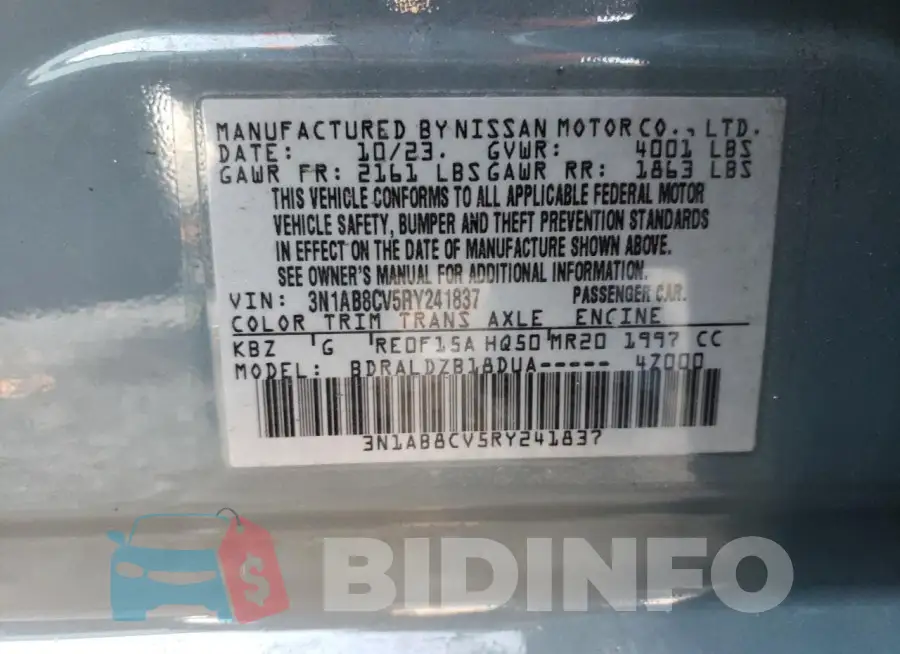 3N1AB8CV5RY241837 Photo# 12