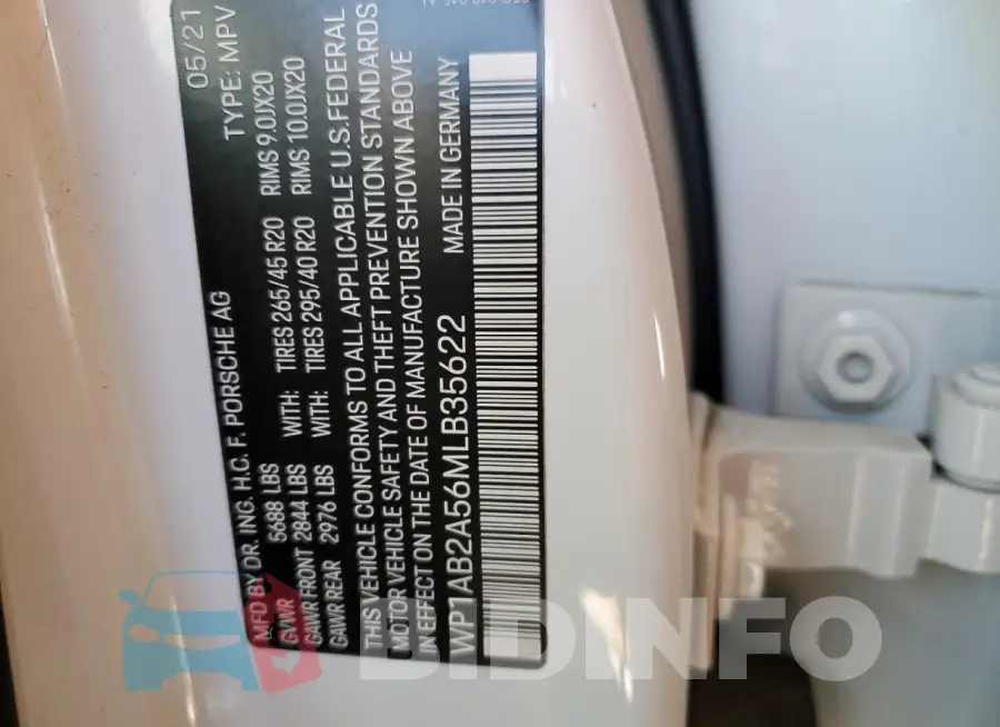 WP1AB2A56MLB35622 Photo# 13