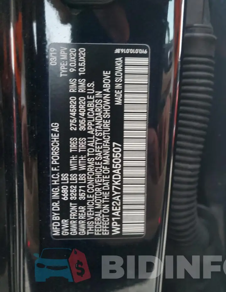 WP1AE2AY7KDA50507 Photo# 13